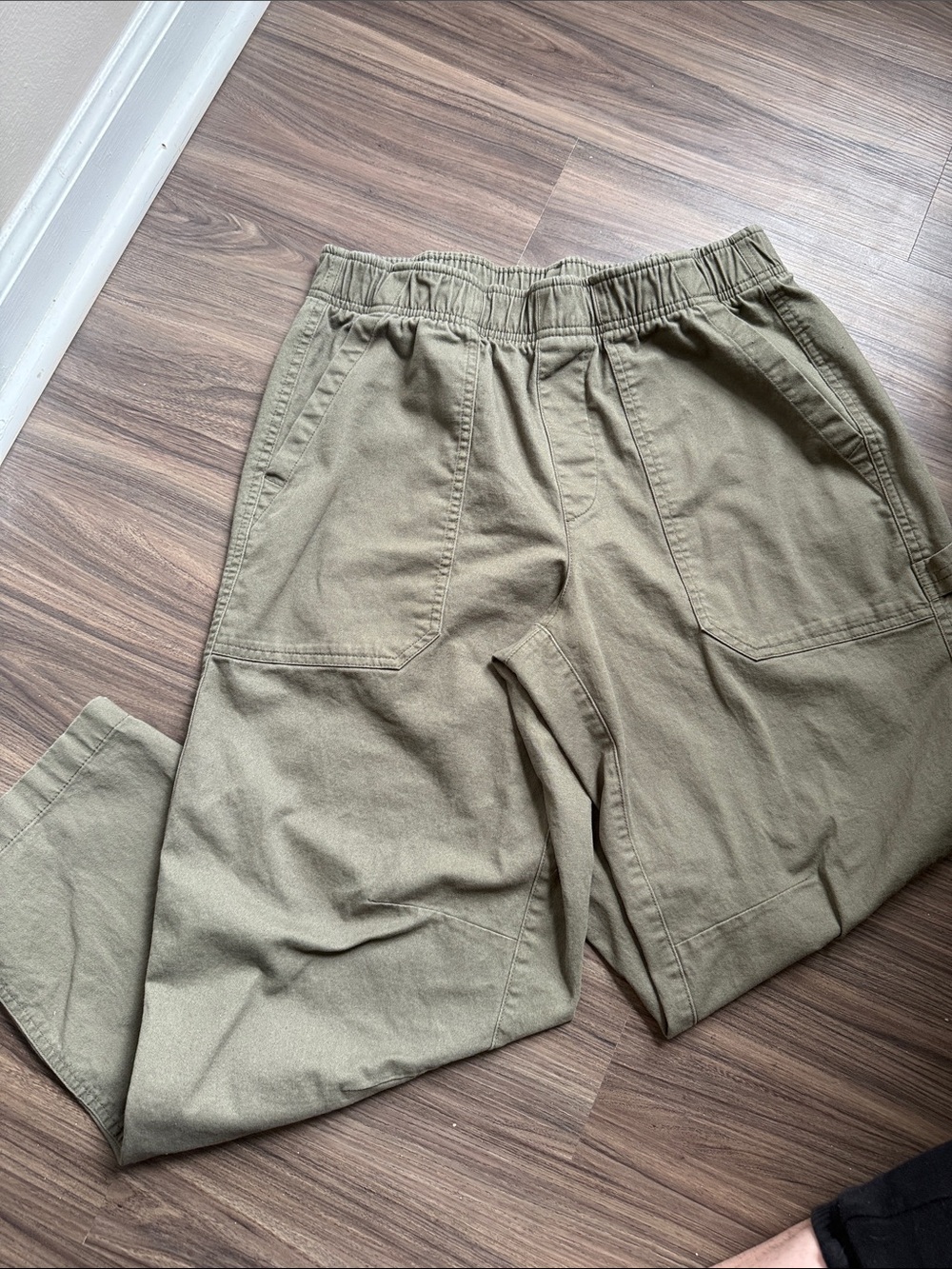 Old Navy Olive Green Straight-Leg Utility Pants